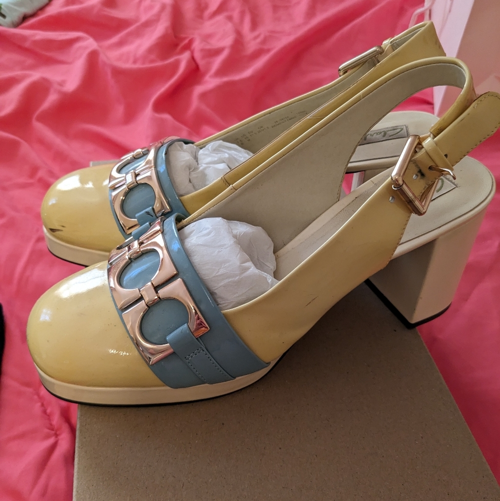 Ora Kiely Platform Slingbacks 10M